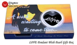 Wish Pearl LOVE Pendant Women Chokers Necklace Love Pearl Oyster Gift Box wh3663 - Picture 1 of 8