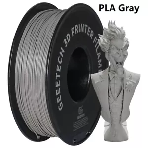 Geeetech Filamento Stampante 3D PLA 1,75mm 1Kg Bobina Eco Friendly Consumabili Grigio - Foto 1 di 7