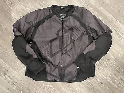 Overlord Icon D30 Motorsports 黑色纺织男式赛车骑行夹克 4XL (54) — 第 1/4 张图片