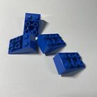 4x Lego Dachstein / Slope 33 3x2 invers blau Blue 3747b