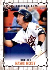 2019 Frederick Keys Choice #18 Mason McCoy Peoria Illinois IL - NM Baseball Card