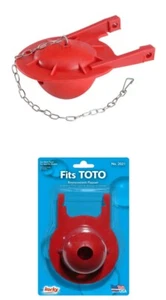 Korky 2021BP Rubber Red G-Max Toilet Flapper 3 in. Size FITS TOTO - Picture 1 of 4