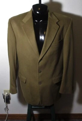 RAFFAELLO Brown 100% Pure Mongolian Blazer Suit Jacket Men's Size 43L - Image 1 of 4