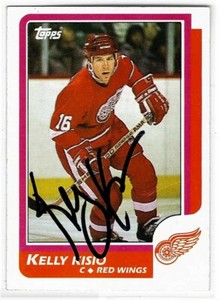 Kelly Kisio Signed 1986/87 Topps Card #116 Vegas Golden Knights