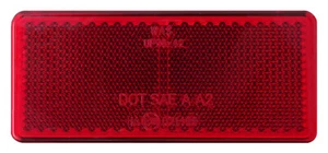 DBG Self-Adhesive Red Rear Rectangle Reflector | 96x42mm | Pack of 10 - Imagen 1 de 1