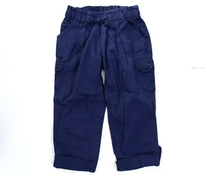 Gymboree Blue Rolled Cuff Elastic Waist Cotton Cargo Pants Size 4 NWT - Picture 1 of 4