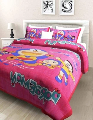 Indian Bedsheet 100 % Cotton Queen Size Decorative Bed Sheet With Pillow Covers - Image 1 of 3