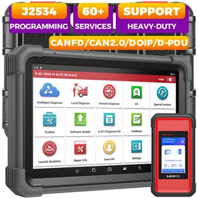 2025 Launch X431 Pro3 V+ Elite Professional OBD2 Diagnostic Tool J2534 ECU Programmer DE - Image 1 of 4