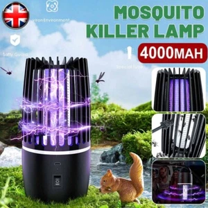 Electric Mosquito Killer Lamp Insect Catcher Fly Bug Zapper Trap LED UV Recharge - Picture 1 of 24