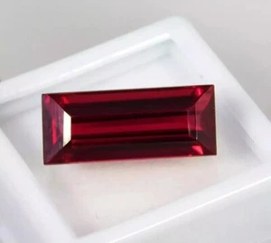 Burma Ruby 10.15 Ct Natural Baguette Cut Red Loose Gemstone Certified - Picture 1 of 6