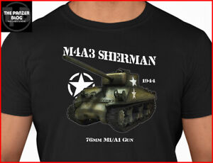 M4A3 Sherman T-Shirt WWII US Army Tank Version 2
