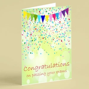 Celebration Passed exams card suitable for son daughter grandson granddaughter - Picture 1 of 1