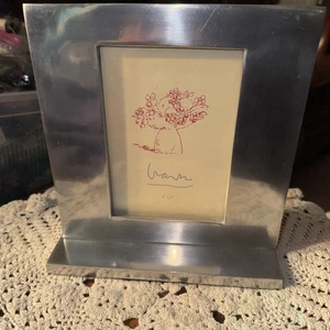 Vtg Braun Silver Standing Picture Frame! 4” X 6” Heavy! - Picture 1 of 6