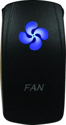 Ventilador de encendido/apagado iluminado DragonFire Racing azul Foto 1 de 2