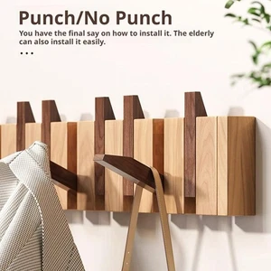 Solid wood piano key hanging Wall Mounted Coat Hooks Piano Key Hangers UK Hot+ - Picture 1 of 23
