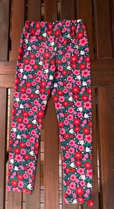 HANNA ANDERSSON PANTS 120 6 7 MULTI COLOR FLORAL PRINT PULL ON COTTON/SPANDEX - Picture 1 of 3