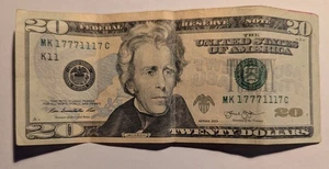 $20 Rare Serial Number 17771117 Twenty Dollar Bill - Picture 1 of 2