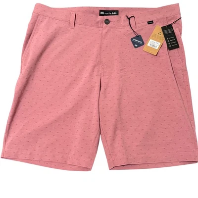 Pantalones Cortos Híbridos Travis Mathew Para Hombres Golf Manzanillo Talla 40 Brezo Rojo Tierra Foto 1 de 4