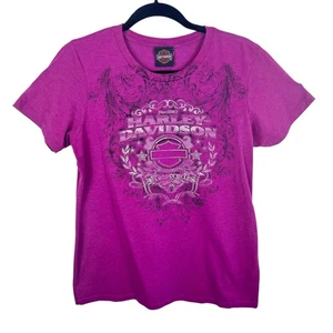Harley Davidson Purple Shirt Sleeve T-Shirt Smokey Mountains Pigeon Forge TN 2XL - Picture 1 of 5