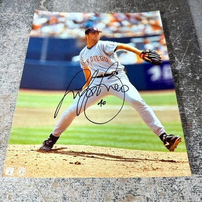 Fotografía autógrafa de Andy Benes de los Padres de San Diego 8x10 MLB  Foto 1 de 4