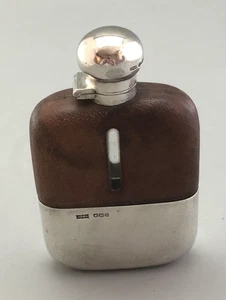Antique Silver Hip Flask James Dixon Sheffield 1926 ADLZX - Picture 1 of 5