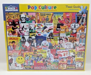 White Mountain Pop Culture 1000 Piece Puzzle Brand New Finished Size 24" x 30" - Picture 1 of 6