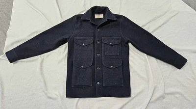 Vintage Rare Filson Garment Mackinaw Wool Cruiser Jacket Dark Navy Size S/Med - Image 1 of 4