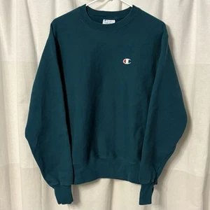 Champion Reverse Weave Sweatshirt Herren Medium Vintage Crew Neck Pullover Teal - Bild 1 von 4