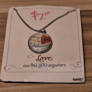 GANZ Silber Herz Charm Halskette - Bild 1 von 5