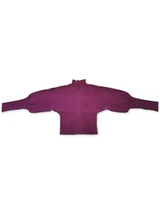 BAR III Womens Purple Textured Knit Pouf Crop Top Sweater Size: XS - Picture 1 of 6