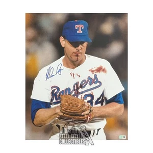 Nolan Ryan Autographed Texas 16x20 Baseball Photo - BAS (Bloody) - Picture 1 of 1