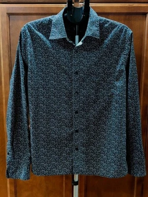 Camisa de vestir informal Van Heusen para hombre grande 16-16,5 bolsillo con botones moderna gris Foto 1 de 4