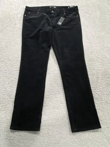 Kut from the Kloth Corduroy Pants Womens 18 Black Catherine Boyfriend Stretch - Picture 1 of 16