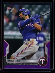 2022 Topps Now #311 Marcus Semien Purple Parallel Card #d 7/25 - Picture 1 of 2