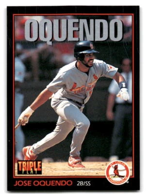 Jose Oquendo 1993 Triple Play #228 St. Louis Cardinals BASEBALL - Image 1 of 2