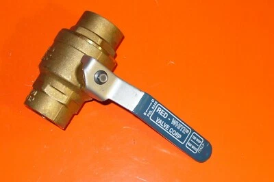 1 1/4" INCH C+C SWEAT BALL VALVE FULL PORT RED & WHITE NOS - Image 1 of 4