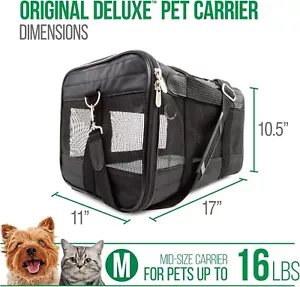 Sherpa Original Deluxe Travel Fly Pet Carrier Medium 17x11x10.5 AIRLINE APPROVED - Picture 1 of 15