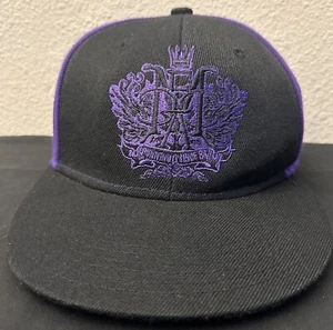 Vintage Mecca USA 1984 Fitted Hat Cap Purple Black Y2K Size 7 - Picture 1 of 8