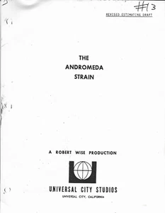 THE ANDROMEDA STRAIN movie script reproduction - Imagen 1 de 1