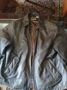 'PARADOX' BROWN LEATHER SIZE LARGE JACKET - Picture 1 of 24