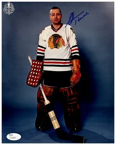 Glenn Hall Chicago Blackhawks Autographed Signed 8x10 Color Photo JSA COA - Picture 1 of 4