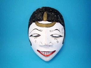 ALTE ANTIKE HANDGESCHNITZTE MASKERADE AUS HOLZ !!! - Bild 1 von 8