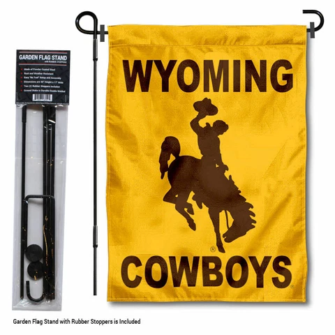 University of Wyoming Cowboys Garden Flag and Stand Pole Kit Cover