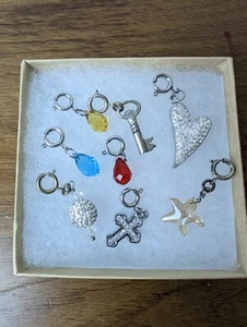 Lot Of 8 jBloom Charms Various, Cross, Heart, Jewels, Starfish, Key - Picture 1 of 5
