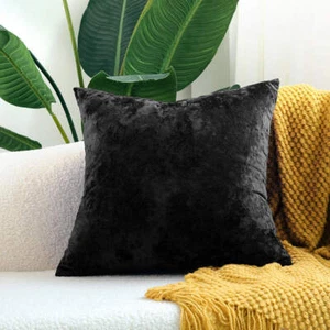 Luxury Crushed Velvet Cushion Cover Throw Pillow Cases Decor 16" 18" 20" 22" 24" - Picture 1 of 29