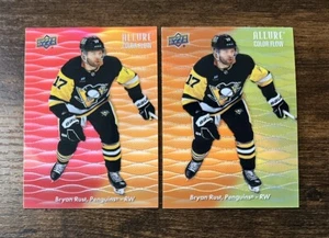 2023-24 UDAllure Color Flow Orange-Yellow & Red Orange Bryan Rust #CF-7 Penguins - Picture 1 of 2