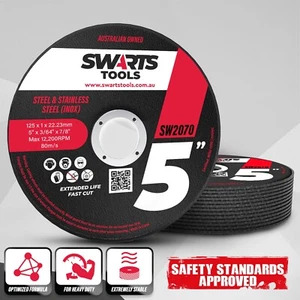 Discos de corte amoladora angular de 5" 125 mm - ruedas delgadas de corte para metal y acero - Imagen 1 de 13