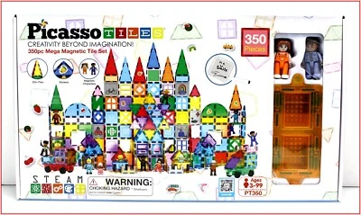 Picasso Tiles 350 pcs MEGA MAGNETIC TILE BUILDER  Set - STEM Construction🌟NEW🌟 - Image 1 of 4