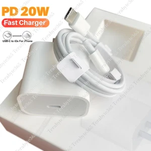 20W USB-C Fast Charger Upgrade PD Type C Block Cable For iPhone 14 Plus Pro Max - Picture 1 of 21