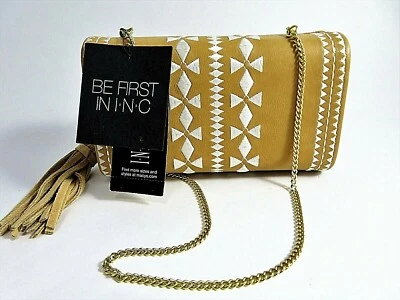 Bolso sin asas INC International Concepts Flaviee bronceado correa de cadena desmontable nuevo con etiquetas Foto 1 de 4